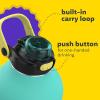 imageBubba Radiant Stainless Steel PushButton Chug Lid 24oz Water Bottle Medium Rubberized ScubaIsland Teal