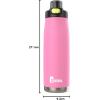 imageBubba Radiant Stainless Steel PushButton Chug Lid 24oz Water Bottle Medium Rubberized ScubaRubberized Azalea