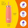 imageBubba Radiant Stainless Steel PushButton Chug Lid 24oz Water Bottle Medium Rubberized ScubaRubberized Coral
