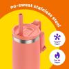 imageBubba Radiant Stainless Steel PushButton Chug Lid 24oz Water Bottle Medium Rubberized ScubaRubberized Coral