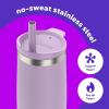 imageBubba Radiant Stainless Steel PushButton Chug Lid 24oz Water Bottle Medium Rubberized ScubaRubberized Lilac Dream