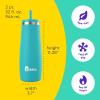 imageBubba Radiant Stainless Steel PushButton Chug Lid 24oz Water Bottle Medium Rubberized ScubaRubberized Scuba