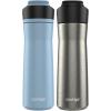 imageContigo 24oz Leakproof Stainless Steel Water Bottle with Straw ampamp Handle Dual Insulated for Cold ampamp Hot Drinks Pack of 2GlacierStainless Steel w Licorice