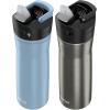 imageContigo 24oz Leakproof Stainless Steel Water Bottle with Straw ampamp Handle Dual Insulated for Cold ampamp Hot Drinks Pack of 2GlacierStainless Steel w Licorice