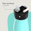 imageContigo 24oz Leakproof Stainless Steel Water Bottle with Straw ampamp Handle Dual Insulated for Cold ampamp Hot Drinks Pack of 2Jade Vine