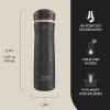 imageContigo 24oz Leakproof Stainless Steel Water Bottle with Straw ampamp Handle Dual Insulated for Cold ampamp Hot Drinks Pack of 2Licorice