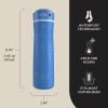 imageContigo 24oz Leakproof Stainless Steel Water Bottle with Straw ampamp Handle Dual Insulated for Cold ampamp Hot Drinks Pack of 2Stellar Jay