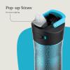 imageContigo 24oz Leakproof Stainless Steel Water Bottle with Straw ampamp Handle Dual Insulated for Cold ampamp Hot Drinks Pack of 2Strawberry Cream