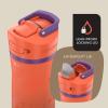 imageContigo 24oz Leakproof Stainless Steel Water Bottle with Straw ampamp Handle Dual Insulated for Cold ampamp Hot Drinks Pack of 2Tangerine