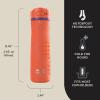imageContigo 24oz Leakproof Stainless Steel Water Bottle with Straw ampamp Handle Dual Insulated for Cold ampamp Hot Drinks Pack of 2Tangerine