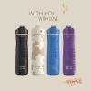 imageContigo 24oz Leakproof Stainless Steel Water Bottle with Straw ampamp Handle Dual Insulated for Cold ampamp Hot Drinks Pack of 2Violet