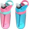 imageContigo Aubrey Kids Water Bottle with Silicone Straw and Spill Proof Lid 14oz 2Pack Whales ampamp Dragon Blue ampamp GreenAzaleaJade  Blue RaspberryAzalea