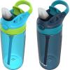 imageContigo Aubrey Kids Water Bottle with Silicone Straw and Spill Proof Lid 14oz 2Pack Whales ampamp Dragon Blue ampamp GreenBlue RaspberryCool Lime  BlueberryJuniper