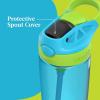 imageContigo Aubrey Kids Water Bottle with Silicone Straw and Spill Proof Lid 14oz 2Pack Whales ampamp Dragon Blue ampamp GreenBlue RaspberryCool Lime  BlueberryJuniper