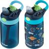 imageContigo Aubrey Kids Water Bottle with Silicone Straw and Spill Proof Lid 14oz 2Pack Whales ampamp Dragon Blue ampamp GreenBlueberry  Cosmos
