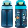 imageContigo Aubrey Kids Water Bottle with Silicone Straw and Spill Proof Lid 14oz 2Pack Whales ampamp Dragon Blue ampamp GreenBlueberry  Cosmos
