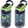 imageContigo Aubrey Kids Water Bottle with Silicone Straw and Spill Proof Lid 14oz 2Pack Whales ampamp Dragon Blue ampamp GreenBlueberry  Monsters