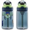 imageContigo Aubrey Kids Water Bottle with Silicone Straw and Spill Proof Lid 14oz 2Pack Whales ampamp Dragon Blue ampamp GreenBlueberry  Monsters