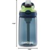 imageContigo Aubrey Kids Water Bottle with Silicone Straw and Spill Proof Lid 14oz 2Pack Whales ampamp Dragon Blue ampamp GreenBlueberry