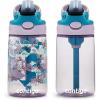 imageContigo Aubrey Kids Water Bottle with Silicone Straw and Spill Proof Lid 14oz 2Pack Whales ampamp Dragon Blue ampamp GreenEggplant  Dinos