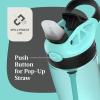 imageContigo Aubrey Kids Water Bottle with Silicone Straw and Spill Proof Lid 14oz 2Pack Whales ampamp Dragon Blue ampamp GreenJadeLicorice  JuniperJade