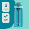 imageContigo Aubrey Kids Water Bottle with Silicone Straw and Spill Proof Lid 14oz 2Pack Whales ampamp Dragon Blue ampamp GreenJuniper Jade