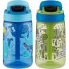 imageContigo Aubrey Kids Water Bottle with Silicone Straw and Spill Proof Lid 14oz 2Pack Whales ampamp Dragon Blue ampamp GreenWhales  Dragon