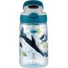 imageContigo Aubrey Kids Water Bottle with Silicone Straw and Spill Proof Lid 14oz 2Pack Whales ampamp Dragon Blue ampamp GreenWhite Sharks