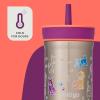imageContigo Kids Leighton SpillProof Stainless Steel Paw Patrol Tumbler with Straw 12oz Beach Day GreenCoralGrape