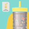imageContigo Kids Leighton SpillProof Stainless Steel Paw Patrol Tumbler with Straw 12oz Beach Day GreenJade Vine Penguin Plunge GFX
