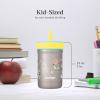 imageContigo Kids Leighton SpillProof Stainless Steel Paw Patrol Tumbler with Straw 12oz Beach Day GreenJade Vine Penguin Plunge GFX