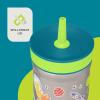 imageContigo Kids Leighton SpillProof Stainless Steel Paw Patrol Tumbler with Straw 12oz Beach Day GreenJuniper Spacecraft GFX