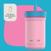 imageContigo Kids Leighton SpillProof Stainless Steel Paw Patrol Tumbler with Straw 12oz Beach Day GreenStrawberry Cream