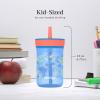 imageContigo Paw Patrol SpillProof Kids Tumbler with Straw  BPAFree Plastic Water Bottle  14oz 2Pack for Home School TravelBlue PoppyNarwhals