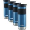 imageContigo SNAPSEAL Insulated Stainless Steel Travel Mug with Grip 16oz Blueberry Transparent Satin ampamp Gold MorelBlue Corn