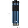 imageContigo SNAPSEAL Insulated Stainless Steel Travel Mug with Grip 16oz Blueberry Transparent Satin ampamp Gold MorelBlueberry