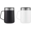 imageContigo Streeterville Stainless Steel Travel Mugs 14oz Stylish Duo Pack with SplashProof Lid VacuumInsulated Coffee Mugs with Handle ampamp Grip Base Dishwasher Safe  Licorice ampamp SaltLicorice  Salt