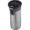 imageContigo West Loop Stainless Steel VacuumInsulated Travel Mug with SpillProof Lid 16oz 2Pack Very Berry ampamp Steel Colors Keeps Hot to 5h ampamp Cold to 12hGrapevine  Stainless Steel