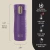 imageContigo West Loop Stainless Steel VacuumInsulated Travel Mug with SpillProof Lid 16oz 2Pack Very Berry ampamp Steel Colors Keeps Hot to 5h ampamp Cold to 12hViolet