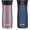 imageContigo West Loop Stainless Steel VacuumInsulated Travel Mug with SpillProof Lid 16oz 2Pack Very Berry ampamp Steel Colors Keeps Hot to 5h ampamp Cold to 12hVervain  Midnight Berry