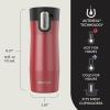 imageContigo West Loop Stainless Steel VacuumInsulated Travel Mug with SpillProof Lid 16oz 2Pack Very Berry ampamp Steel Colors Keeps Hot to 5h ampamp Cold to 12hGoji Berry Frosted Pearl Salt Frosted Pearl