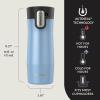 imageContigo West Loop Stainless Steel VacuumInsulated Travel Mug with SpillProof Lid 16oz 2Pack Very Berry ampamp Steel Colors Keeps Hot to 5h ampamp Cold to 12hSalt Frosted Pearl Glacier Frosted Pearl