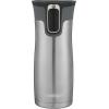 imageContigo West Loop Stainless Steel VacuumInsulated Travel Mug with SpillProof Lid 16oz 2Pack Very Berry ampamp Steel Colors Keeps Hot to 5h ampamp Cold to 12hGrapevine  Stainless Steel