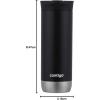 imageHuron VacuumInsulated Stainless Steel Travel Mug 16oz Licorice  LeakProof Lid for HotCold Beverages Fits Most Cup Holdersand BrewersLicorice