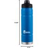 imagebubba Trailblazer Insulated Stainless Steel Water Bottle with Straw Lid 40oz Limelight Powder CoatBerry Blue