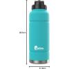 imagebubba Trailblazer Insulated Stainless Steel Water Bottle with Straw Lid 40oz Limelight Powder CoatScuba