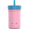 imageContigo Kids Leighton SpillProof Stainless Steel Paw Patrol Tumbler with Straw 12oz Beach Day GreenStrawberry Cream
