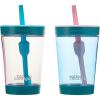 imageContigo Kids SpillProof Tumbler with Straw 14 oz 2 PackStrawberry Cream  Blue Raspberry