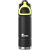 imagebubba Trailblazer Insulated Stainless Steel Water Bottle with Straw Lid 40oz Limelight Powder CoatLicorice