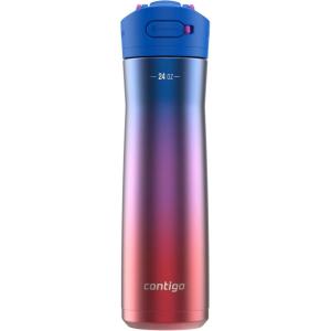 imageContigo 24oz Leakproof Stainless Steel Water Bottle with Straw ampamp Handle Dual Insulated for Cold ampamp Hot Drinks Pack of 2Lazuli Ombre